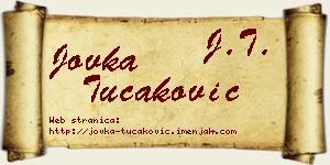 Jovka Tucaković vizit kartica